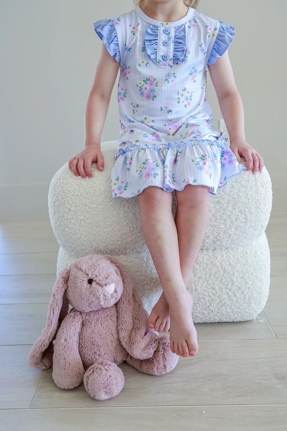 Girls' Flutter Sleeve Nightgown | Heirloom Posies - Image 6