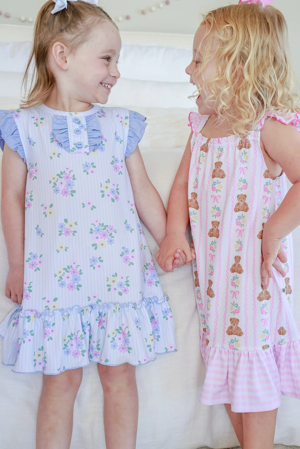 Girls' Flutter Sleeve Nightgown | Heirloom Posies - Image 5