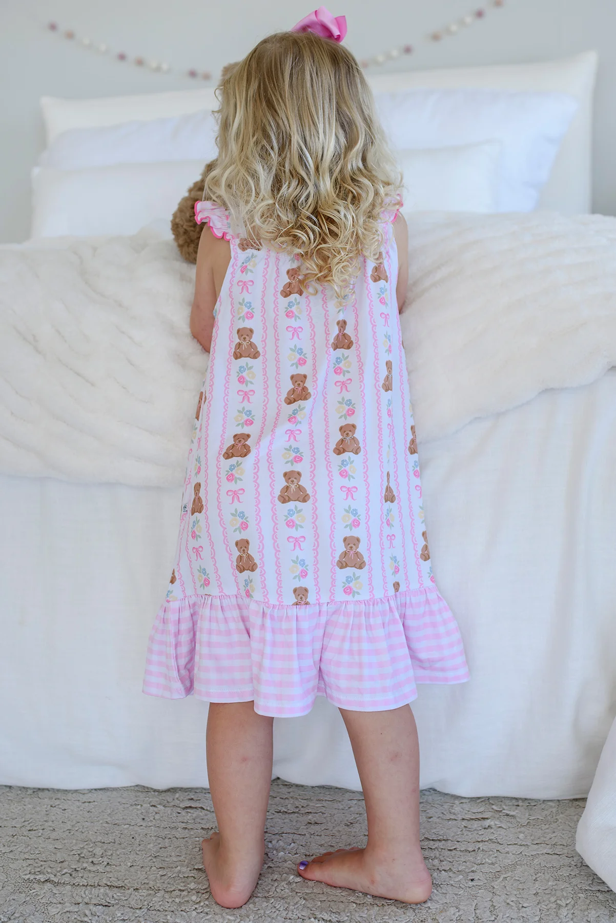 Girls' Full Length Ruffle Nightgown | Beary Lovely - Image 15