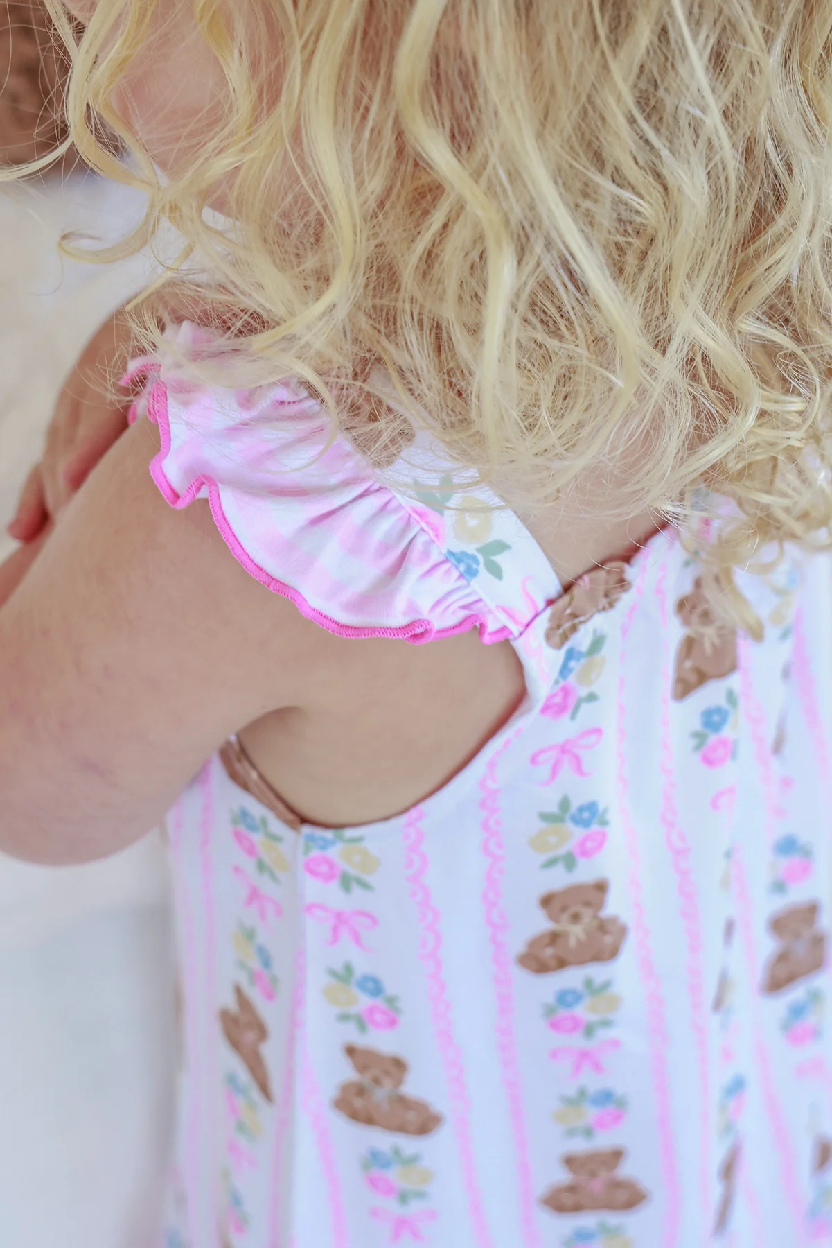 Girls' Full Length Ruffle Nightgown | Beary Lovely - Image 9