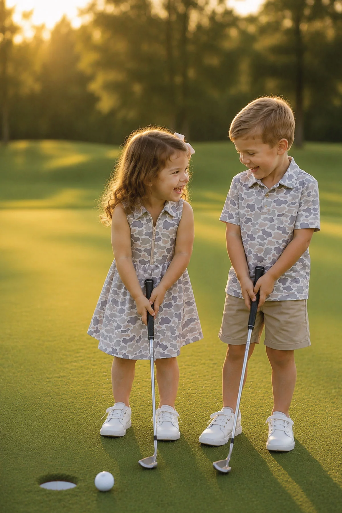 Daddy & Me Matching Short Sleeve Polos | Camo Cutie - Image 9