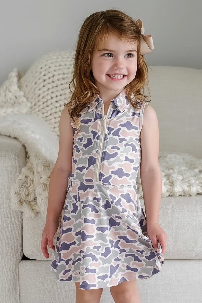 Girl's Polo Dress | Camo Cutie - Image 9