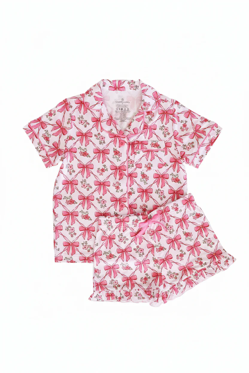 Girl's Two Piece Short Lounge Sets - Image 3