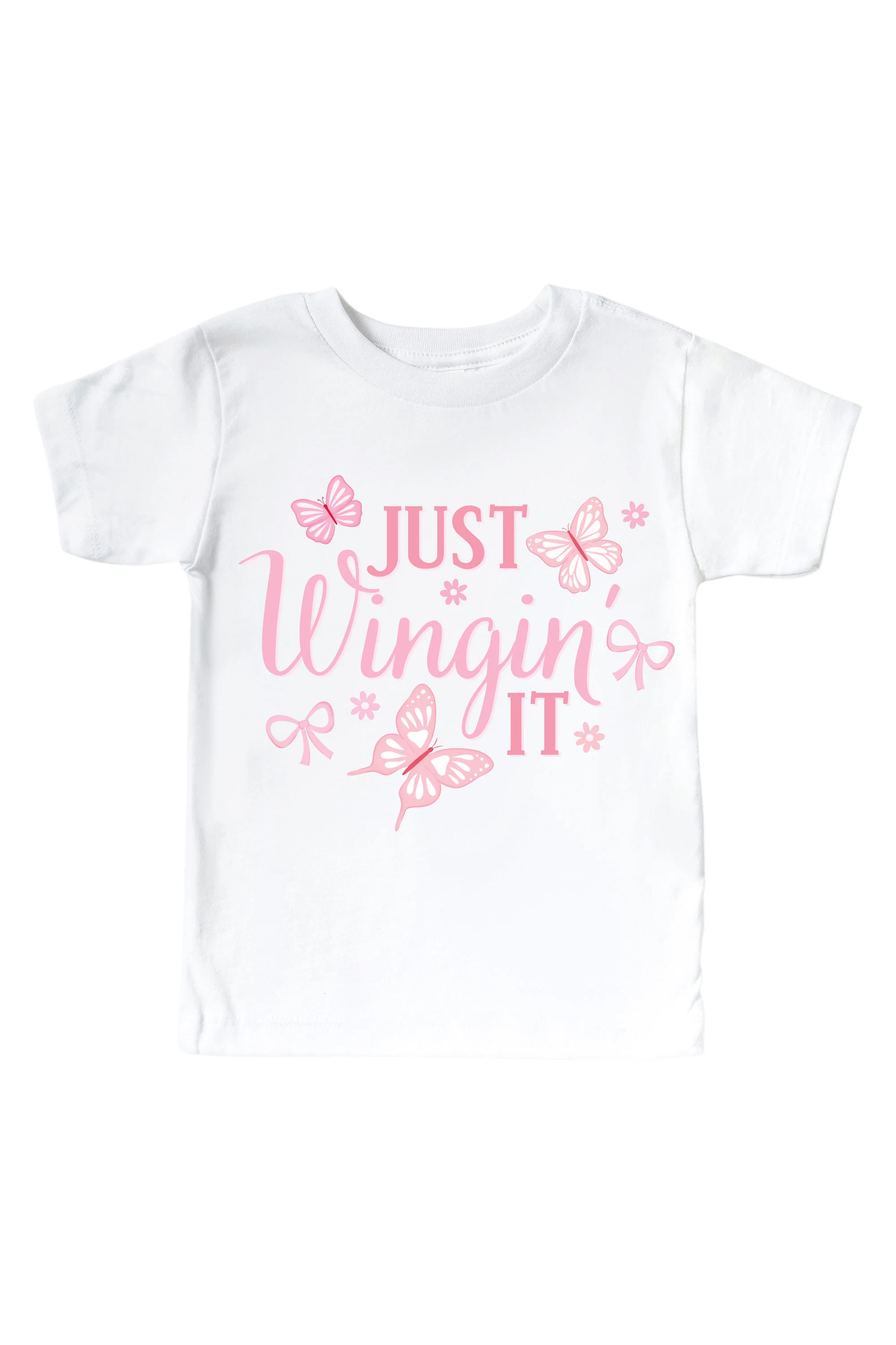 Just Wingin' It Graphic Bodysuit & Kids Tee | White - Image 3