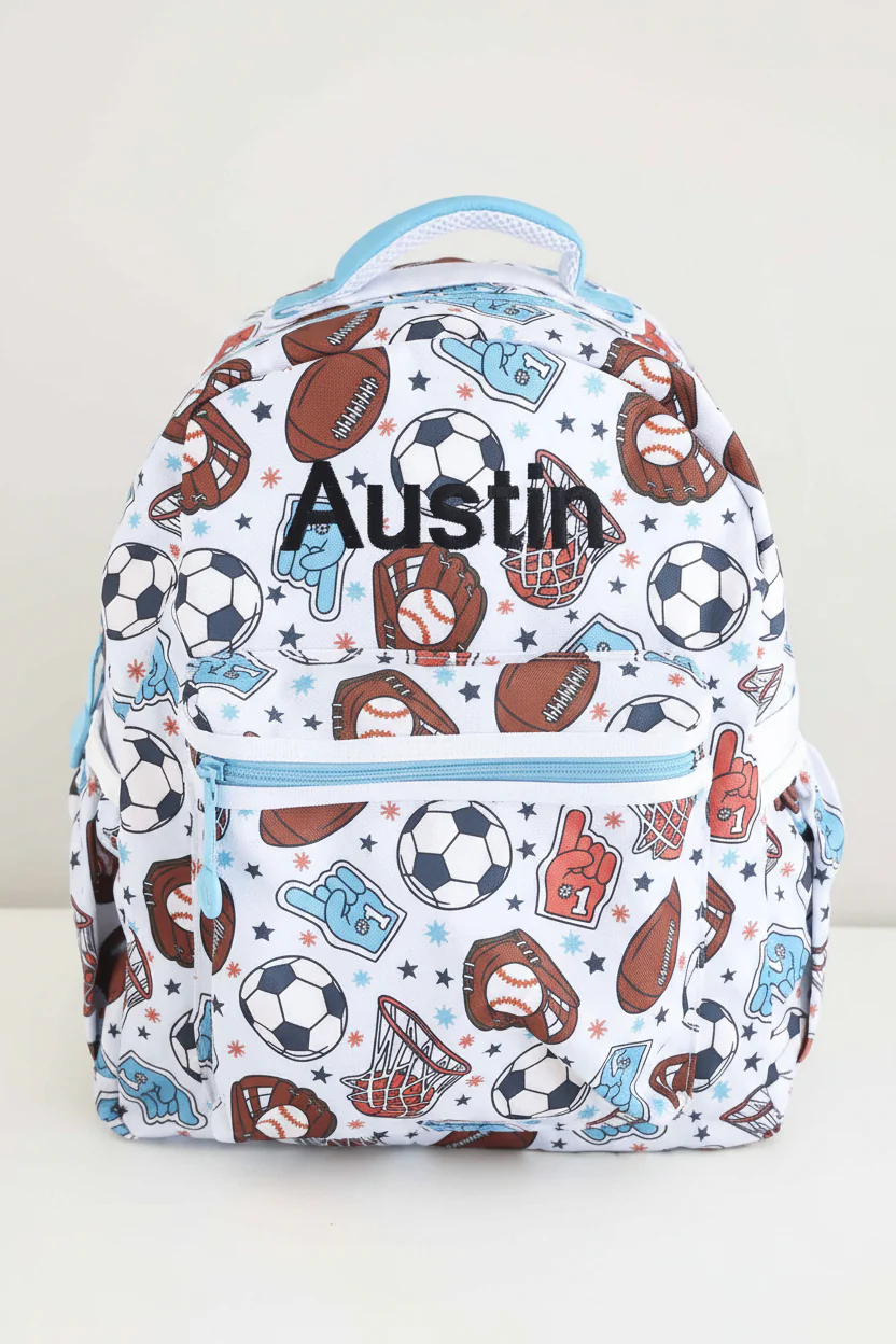 Kids Embroidered Backpack | Half Time - Image 11