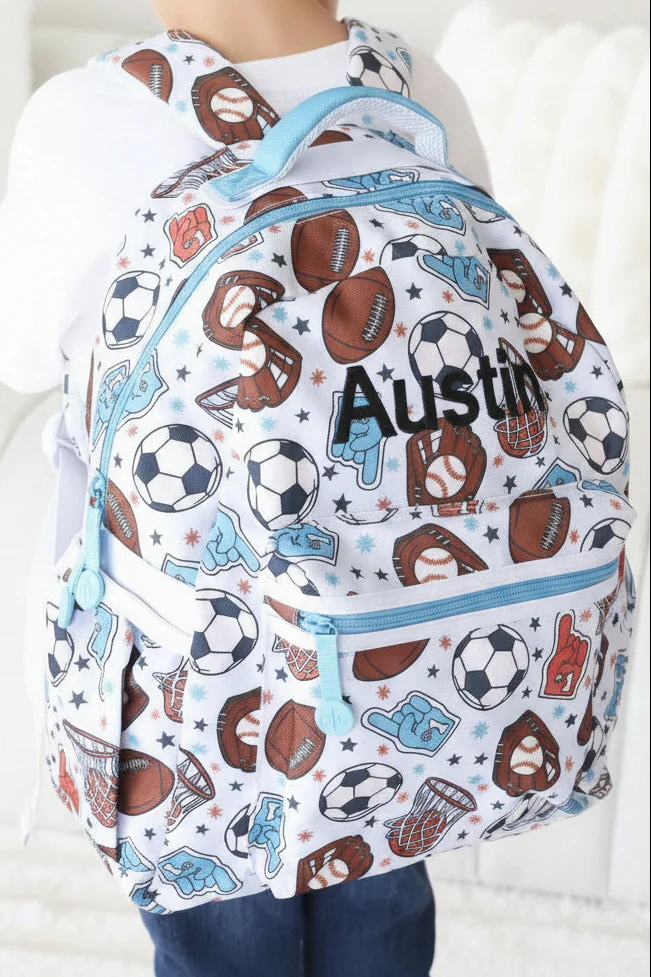 Kids Embroidered Backpack | Half Time - Image 12