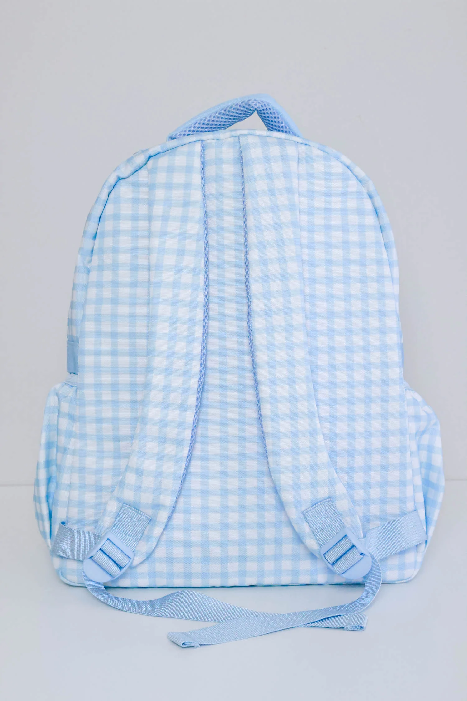 Kids Embroidered Backpack | Blue Gingham - Image 19