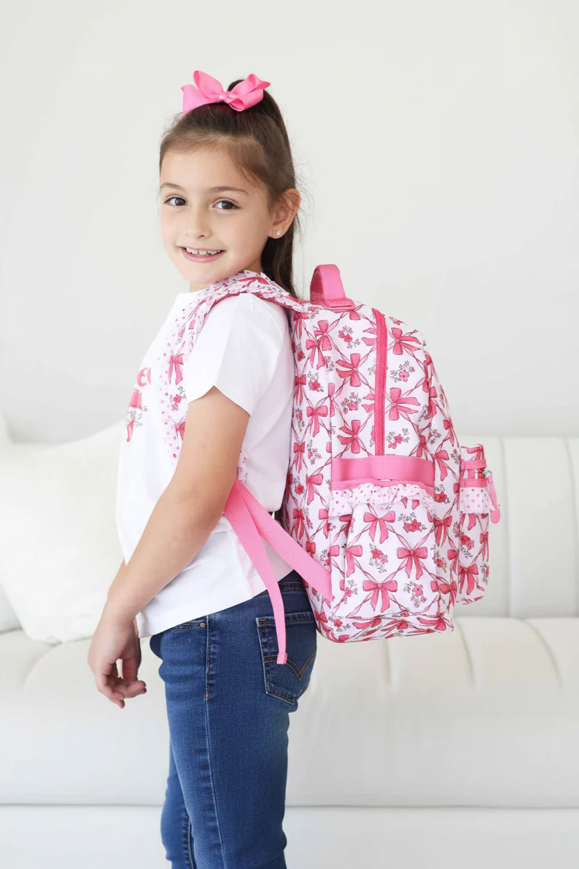 Kids Embroidered Ruffle Backpack | Bow Besties - Image 19