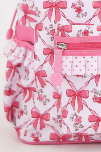 Kids Embroidered Ruffle Backpack | Bow Besties - Image 7