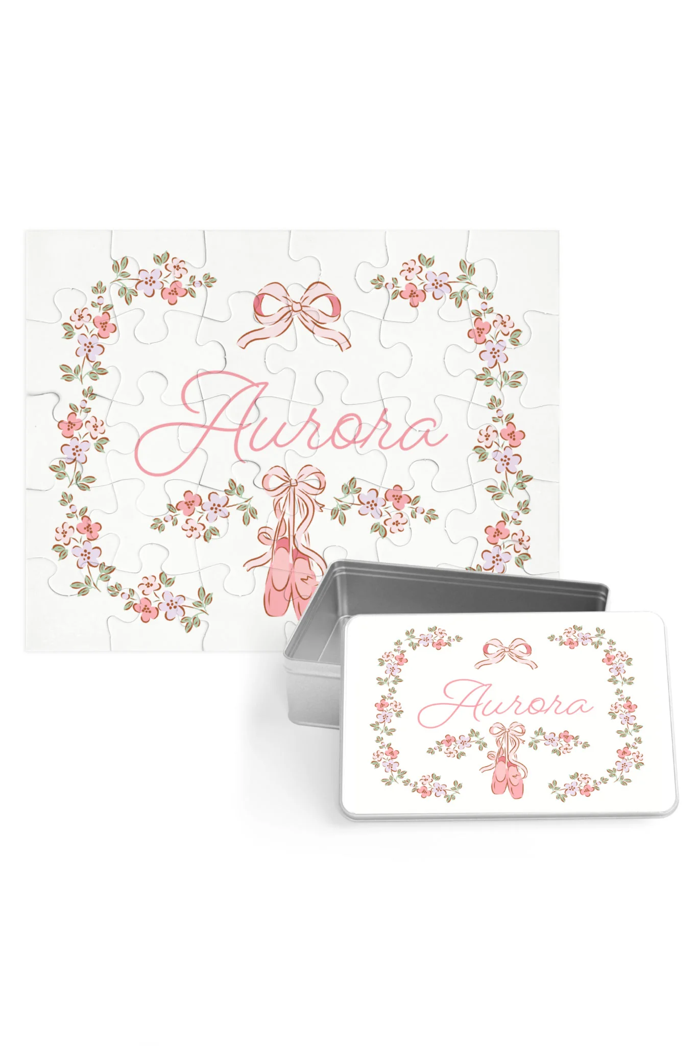 Kids Personalized 30 Piece Puzzle | Ballet Blossoms - Image 2