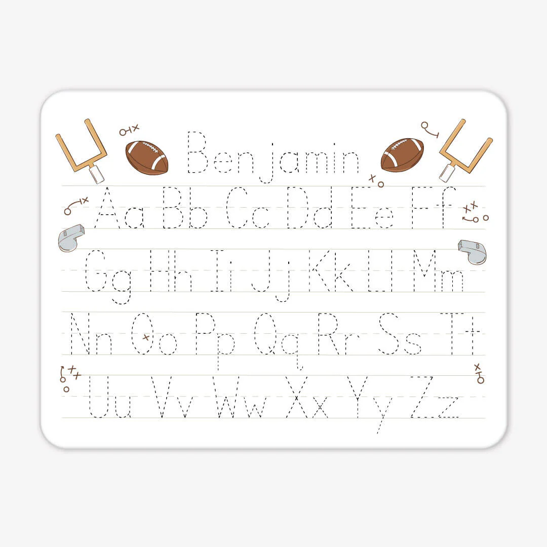 Kids Personalized Whiteboard | Tiny Touchdowns Neutral