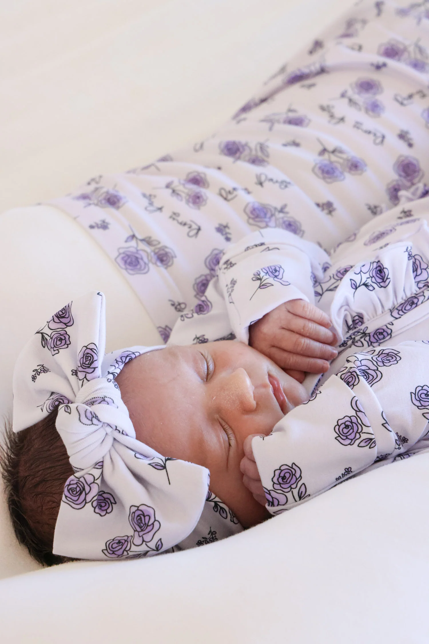 Knit Large Bow Headwrap | Amethyst Garden - Image 3