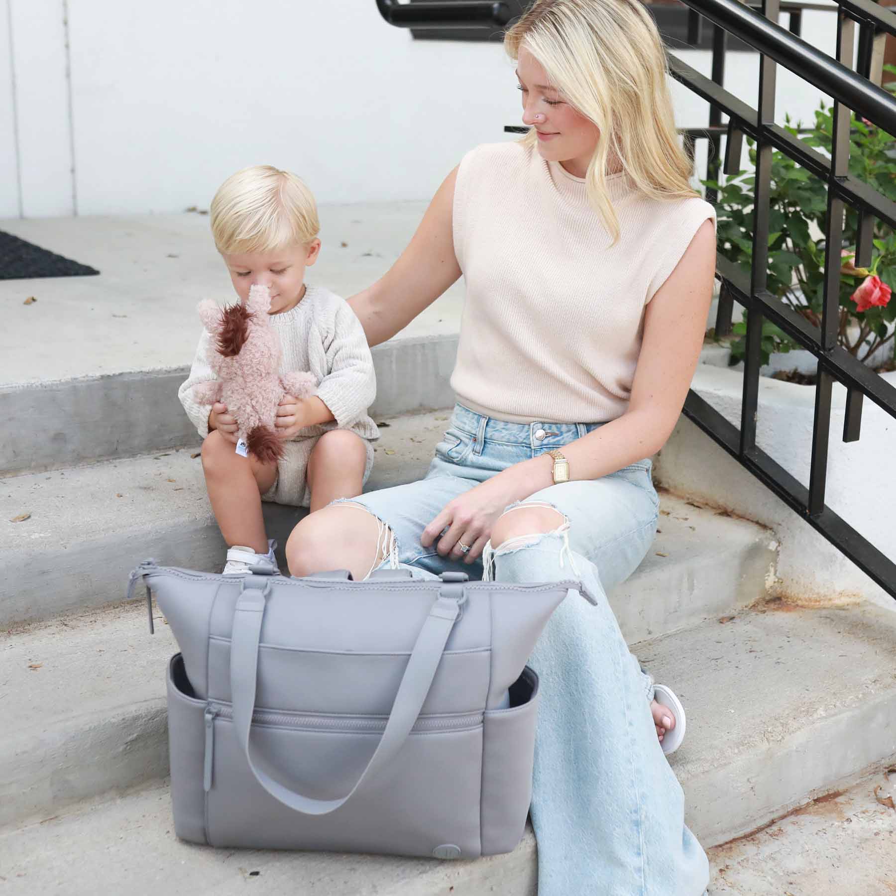 Lane Convertible Diaper Bag Tote | Sea - Image 12