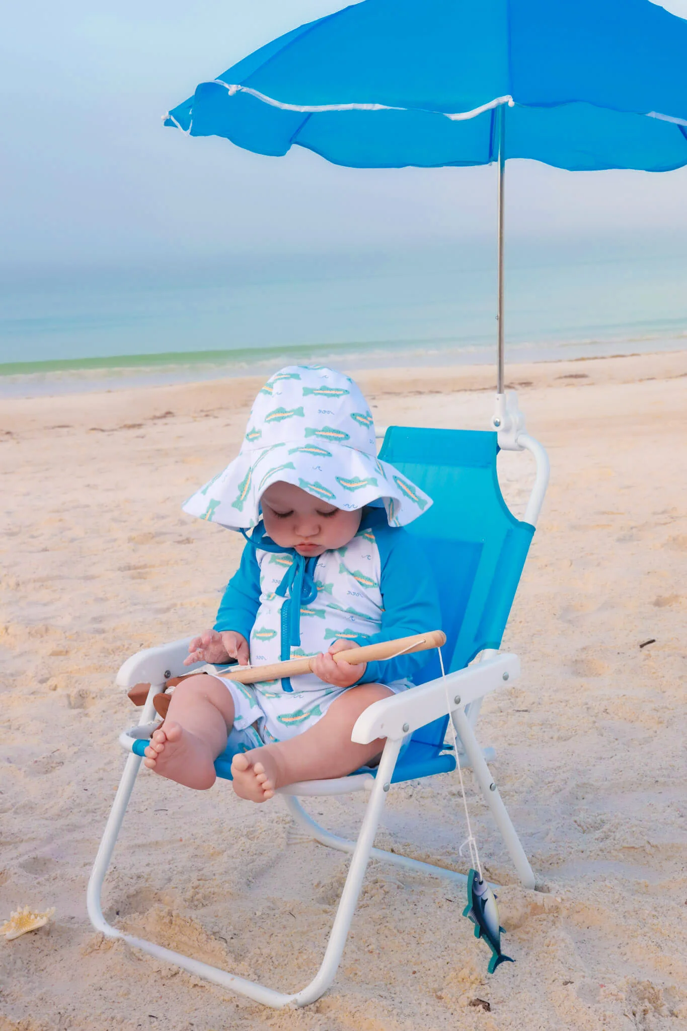Long Sleeve Rash Guard Swim Romper Shortie | Tiny Trout - Image 10