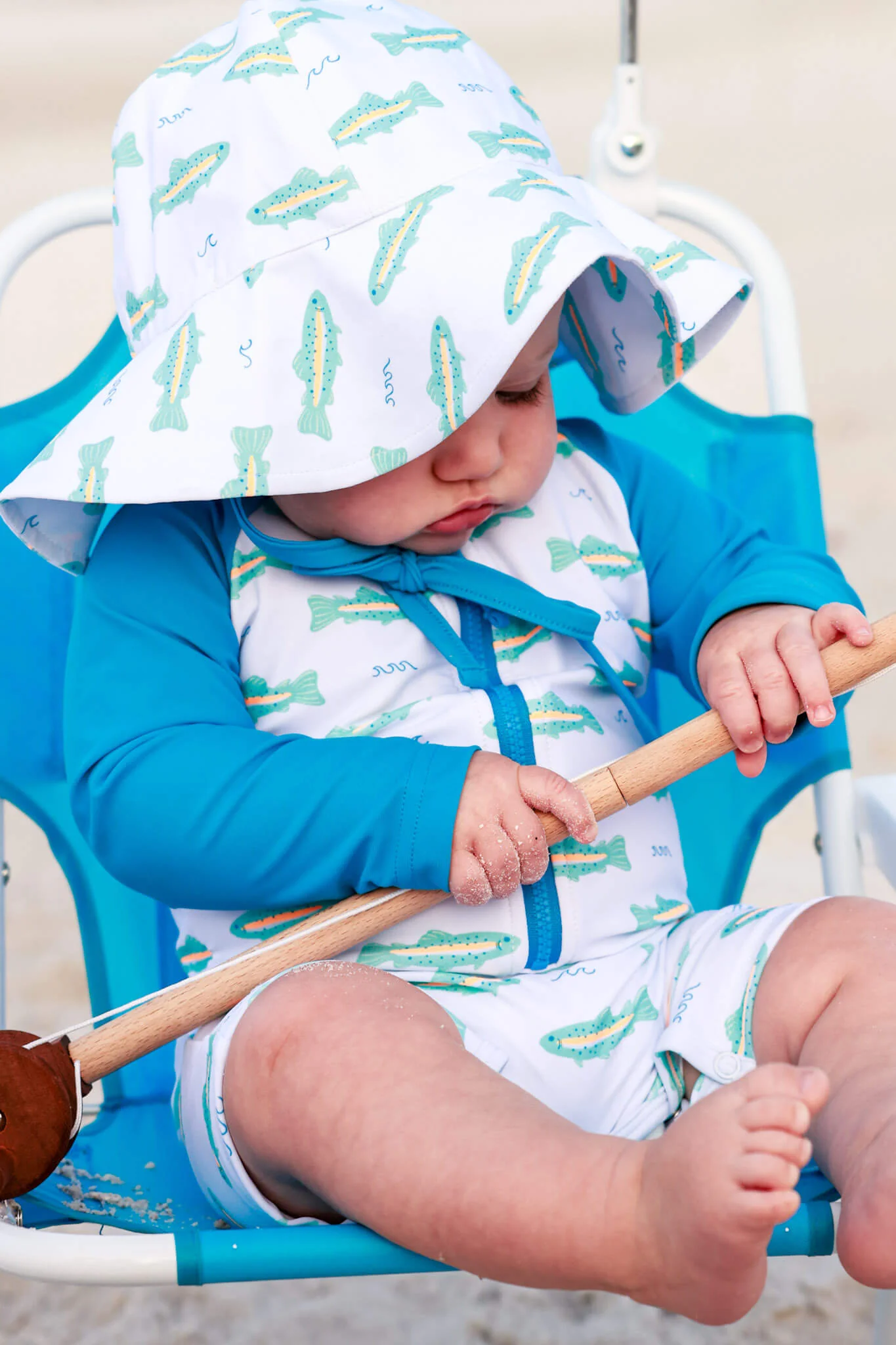 Long Sleeve Rash Guard Swim Romper Shortie | Tiny Trout - Image 14