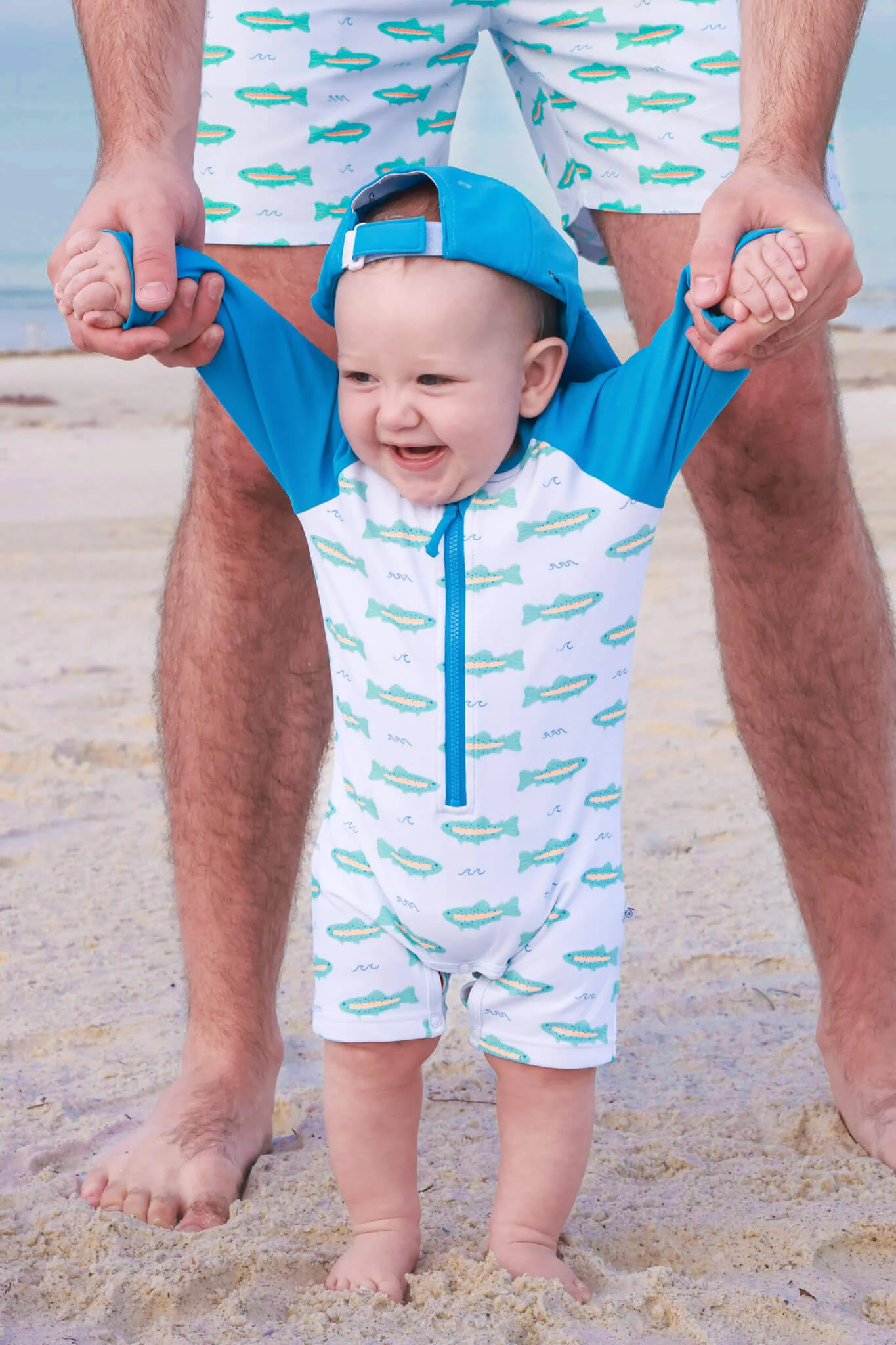 Long Sleeve Rash Guard Swim Romper Shortie | Tiny Trout - Image 16
