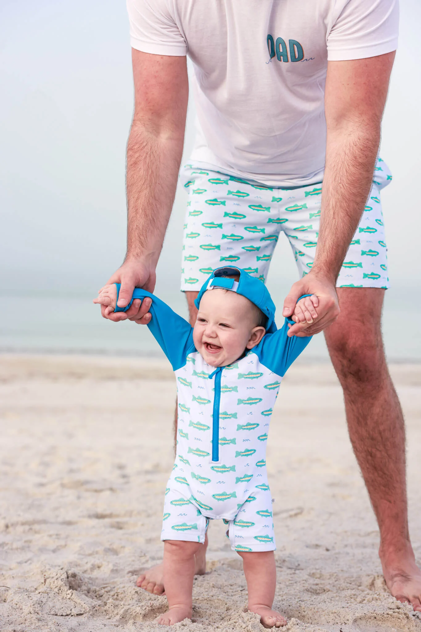 Long Sleeve Rash Guard Swim Romper Shortie | Tiny Trout - Image 4