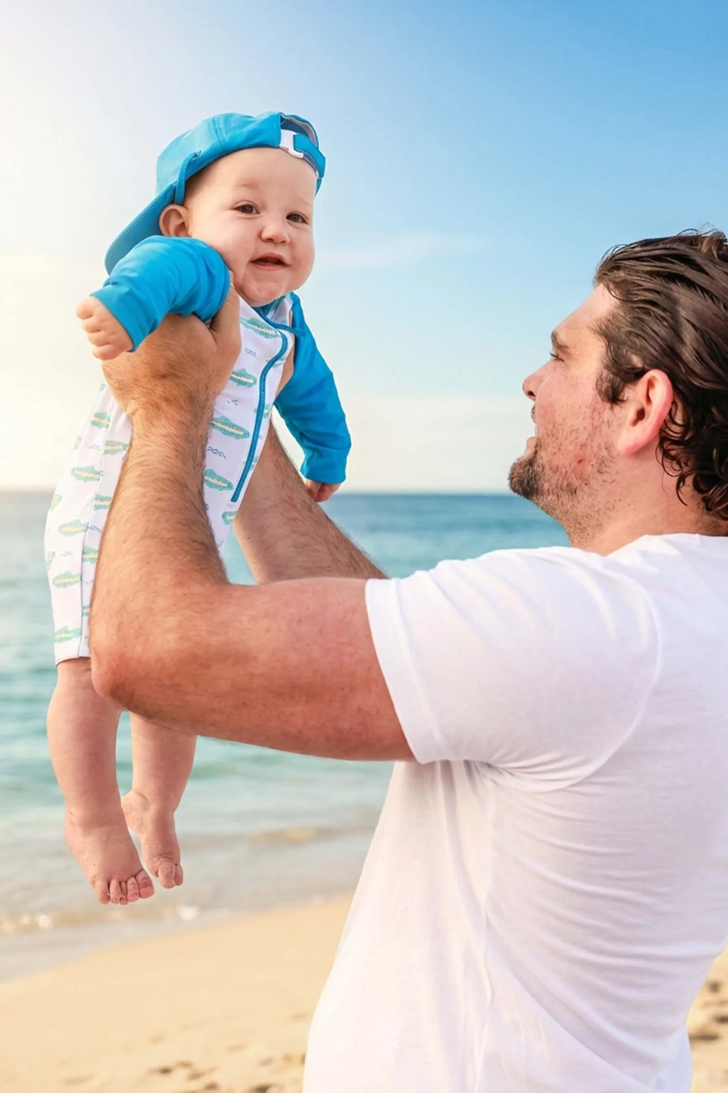 Long Sleeve Rash Guard Swim Romper Shortie | Tiny Trout - Image 8