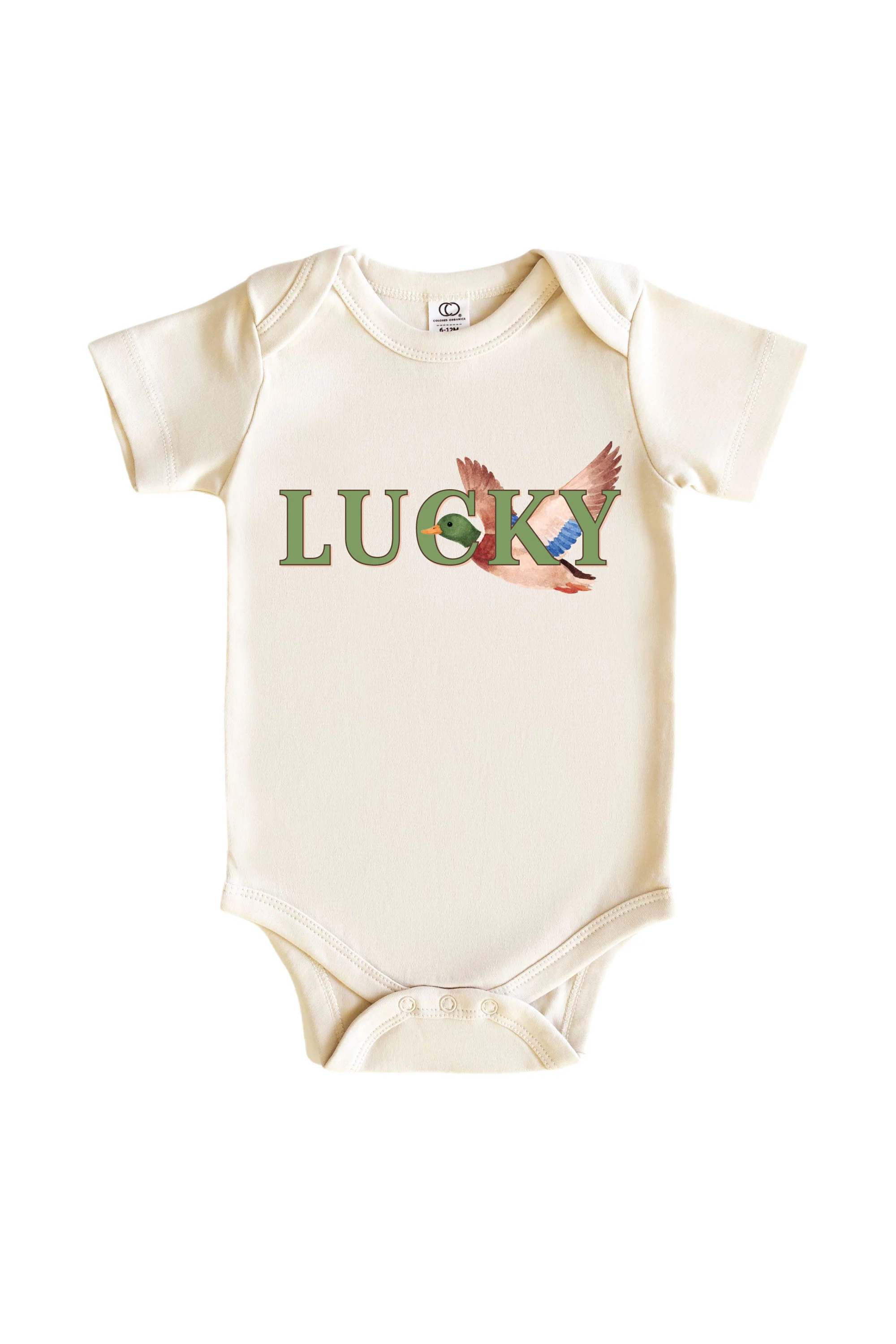 Lucky Duck Graphic Bodysuit & Kids Tee | Natural - Image 2