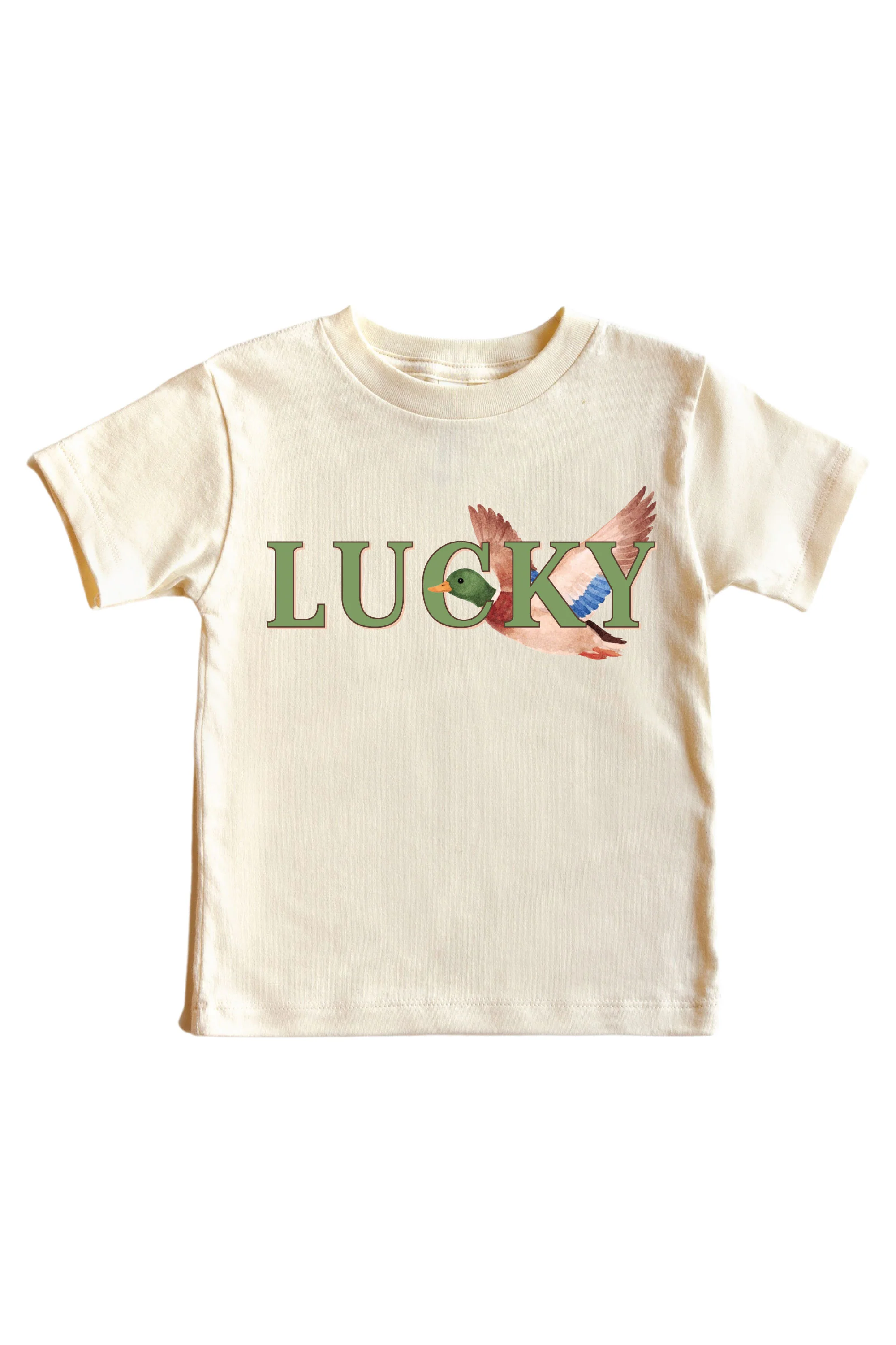Lucky Duck Graphic Bodysuit & Kids Tee | Natural - Image 3
