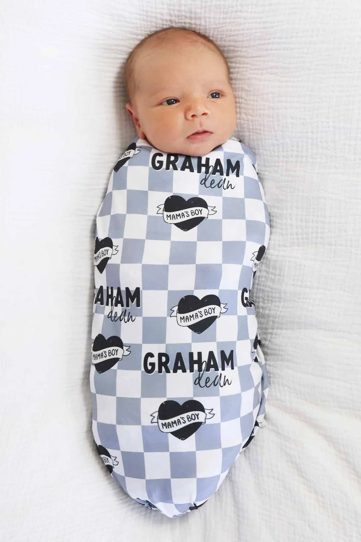 Mama's Boy Personalized Swaddle Blanket