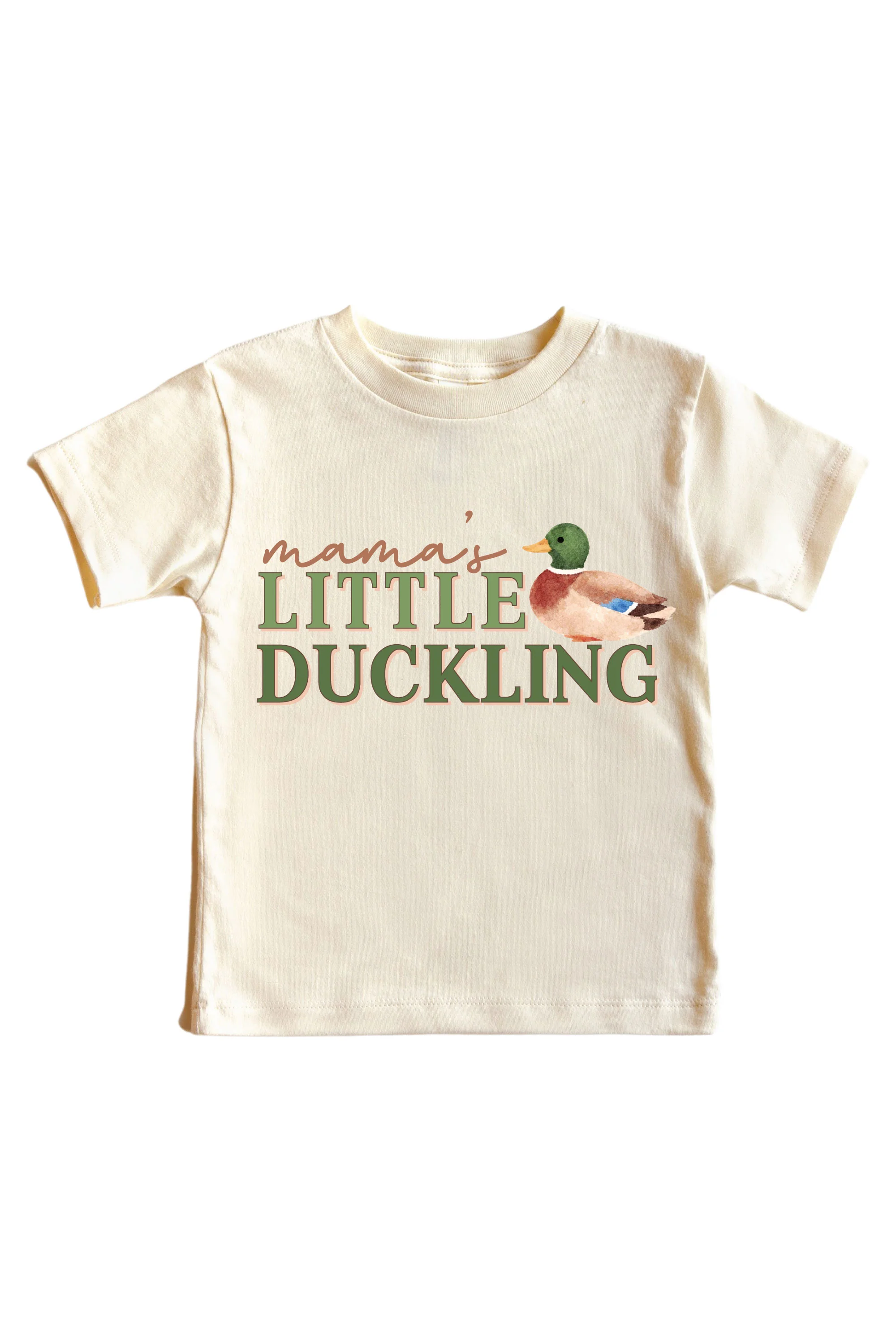 Mama's Little Duckling Graphic Bodysuit & Kids Tee | Natural - Image 3