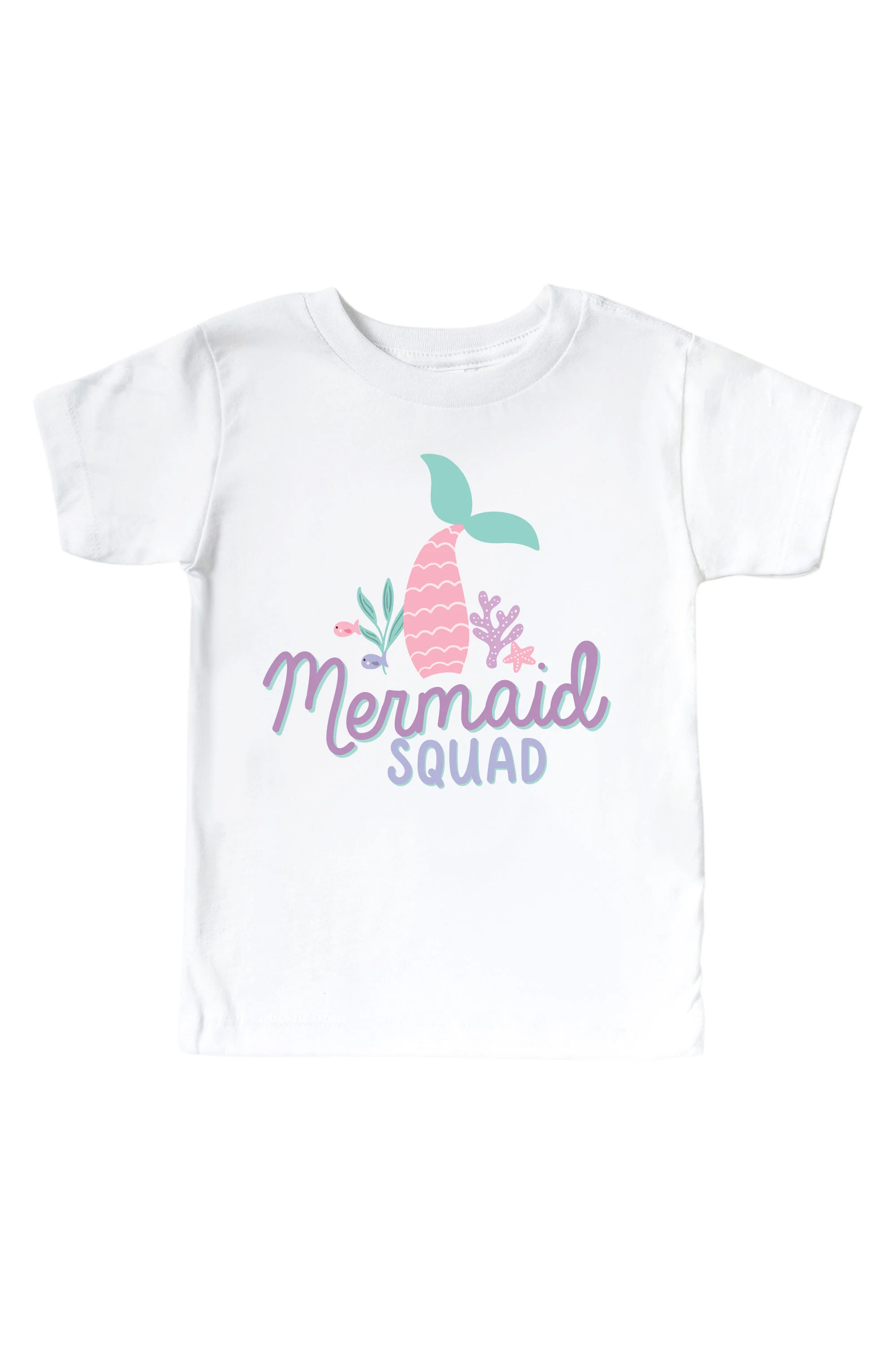 Mermaid Squad Graphic Bodysuit & Kids Tee | White - Image 3
