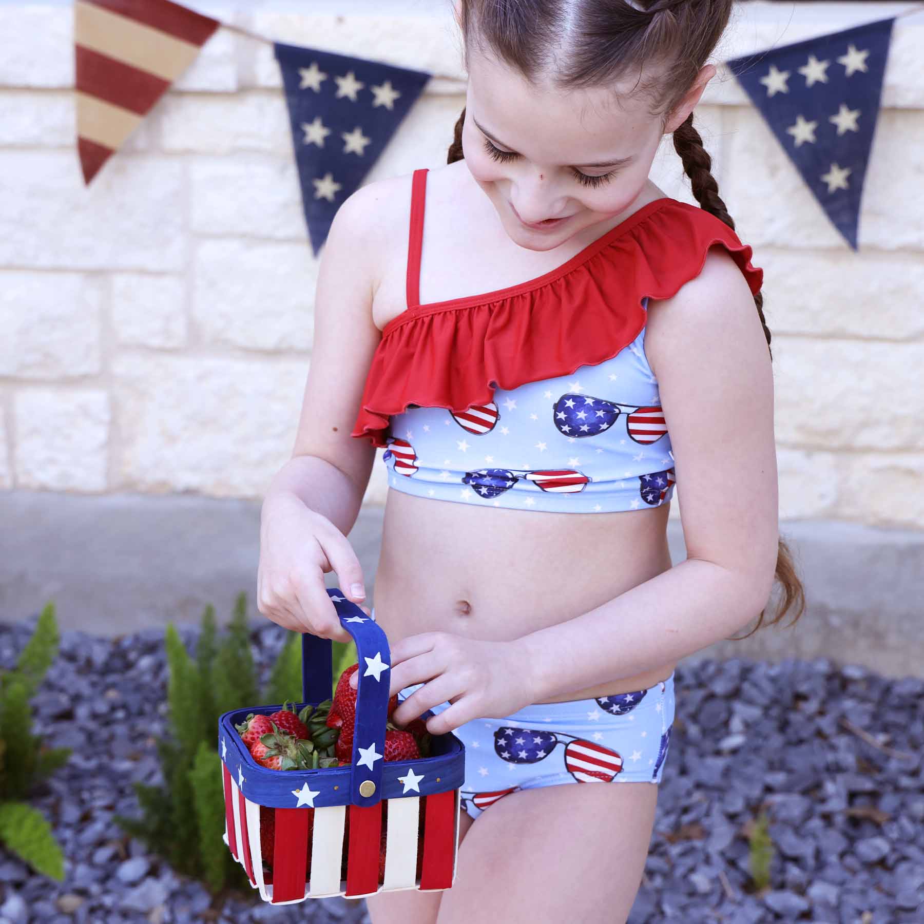 One Shoulder Ruffle Bikini | Patriotic Summer - Image 6
