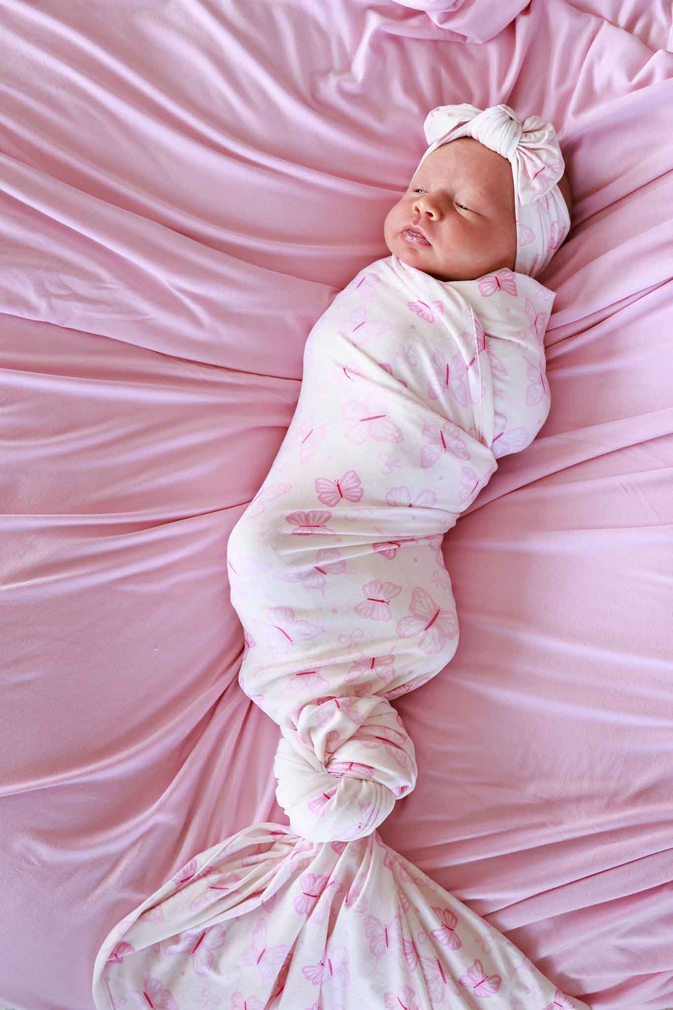 Oversized Swaddle Blanket | Blooming Butterflies - Image 4