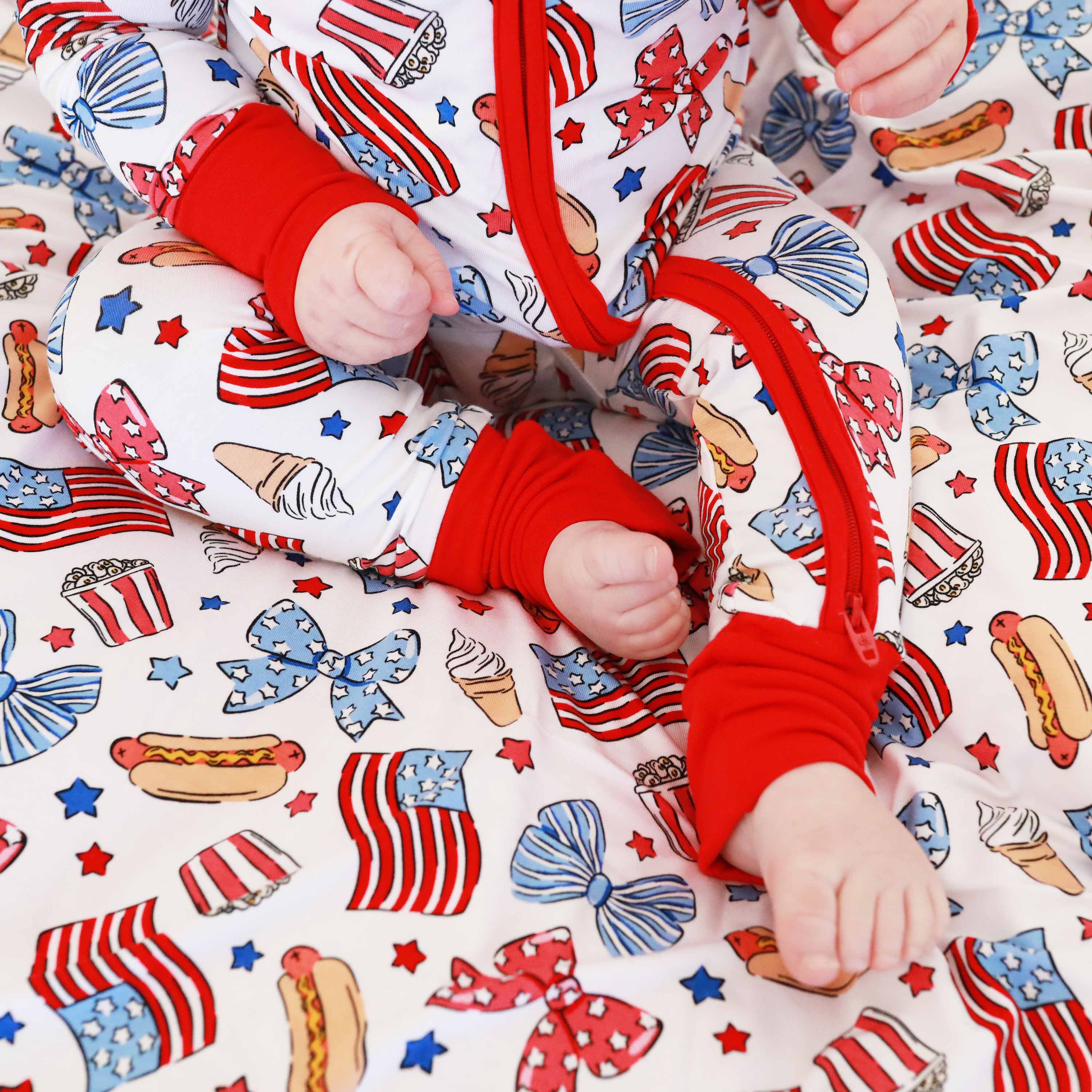 Party in the USA Convertible Zip Romper | Bows - Image 11