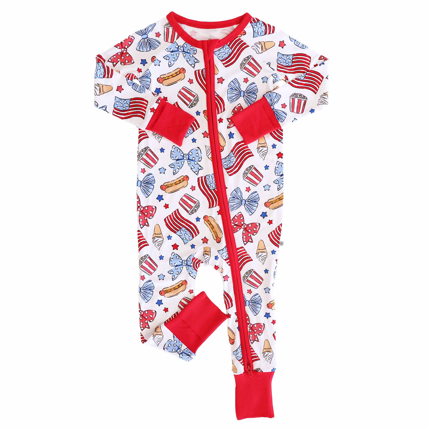 Party in the USA Convertible Zip Romper | Bows - Image 6