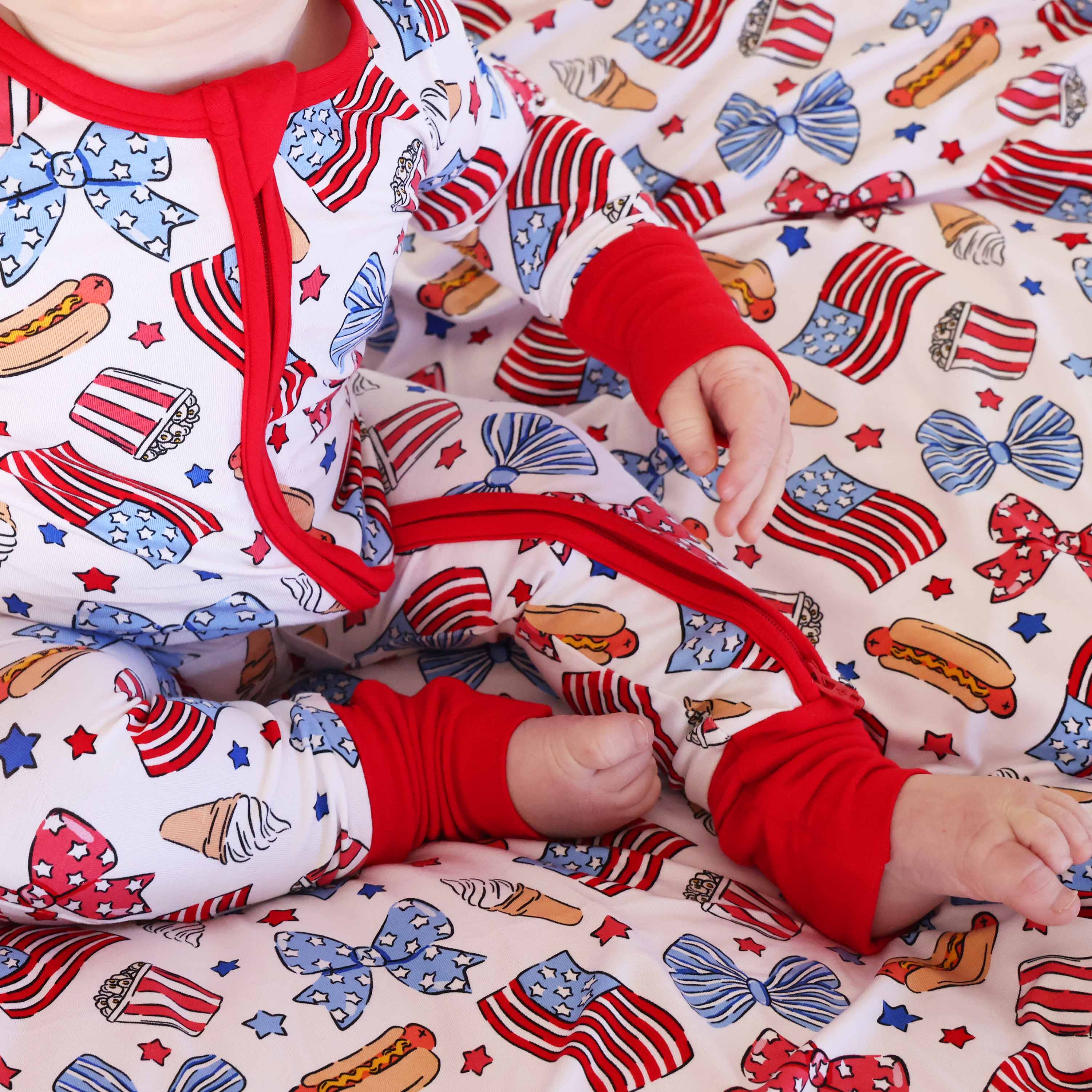 Party in the USA Convertible Zip Romper | Bows - Image 8