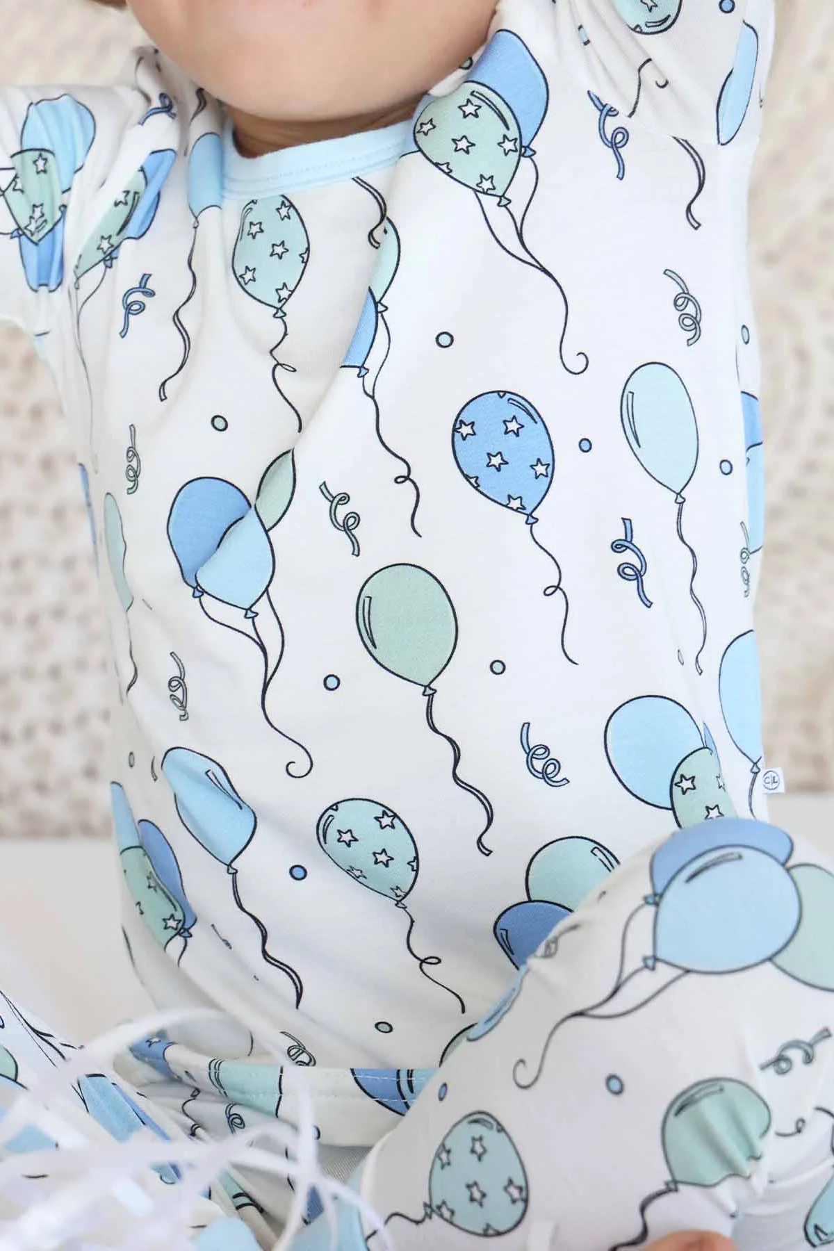 Party Time Two Piece Pajama Set | Blue - Image 2