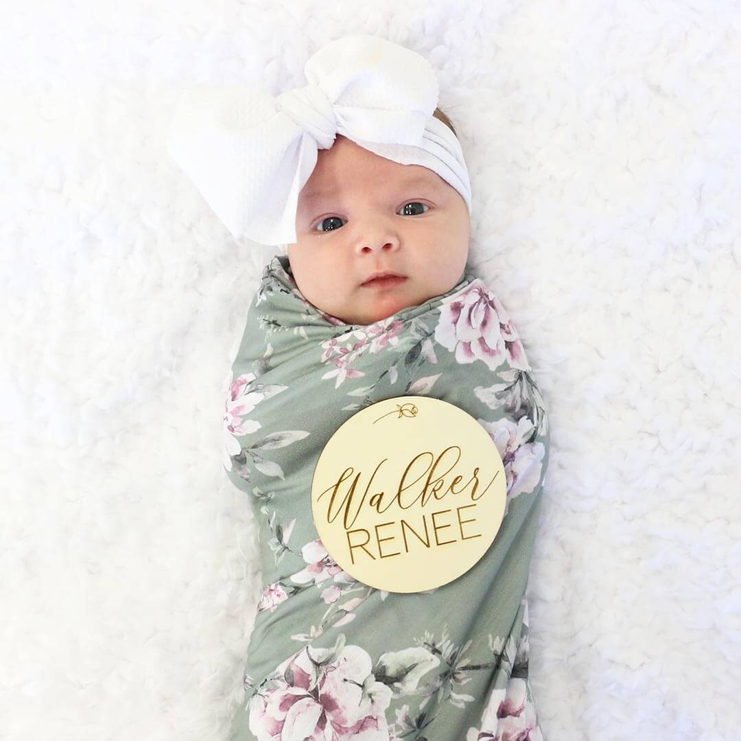 Personalized Baby Name Wood Announcement | Script - Image 2