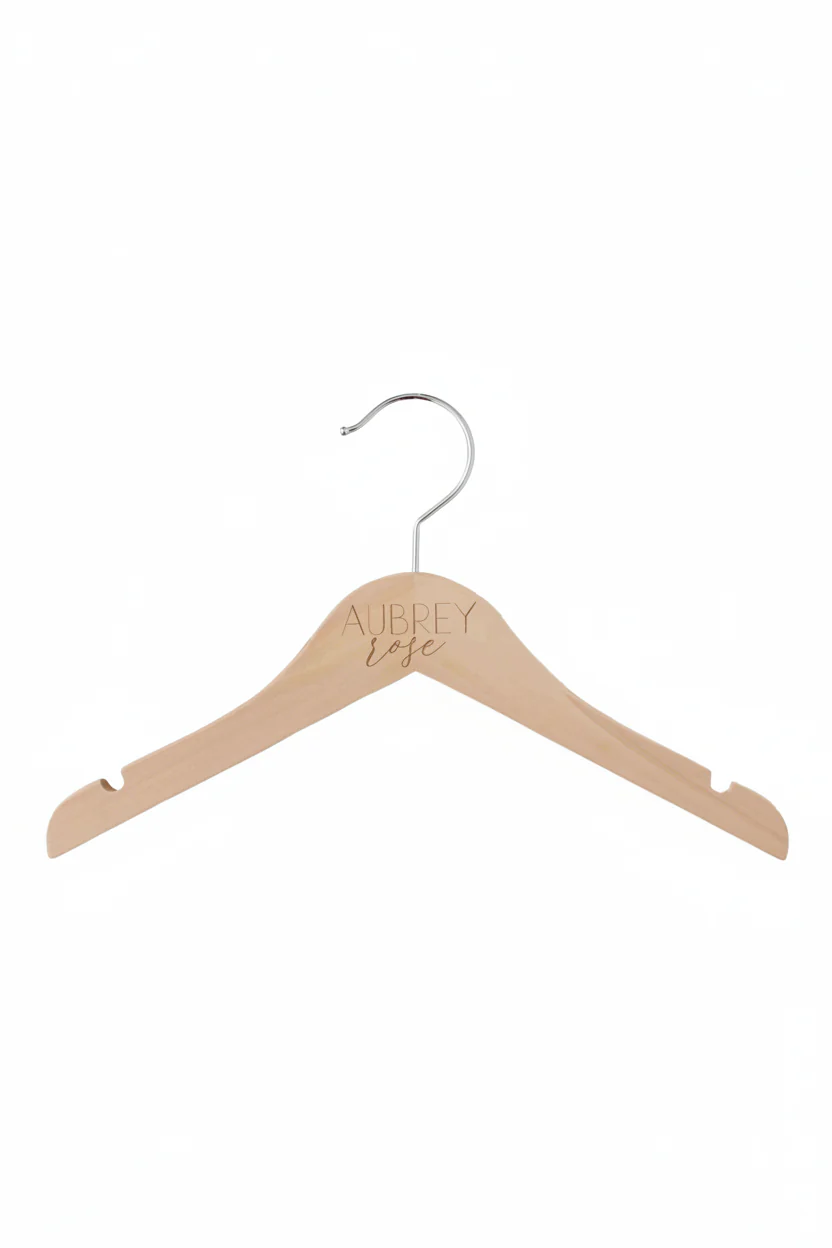 Personalized Baby Name Wood Hanger | Art Deco