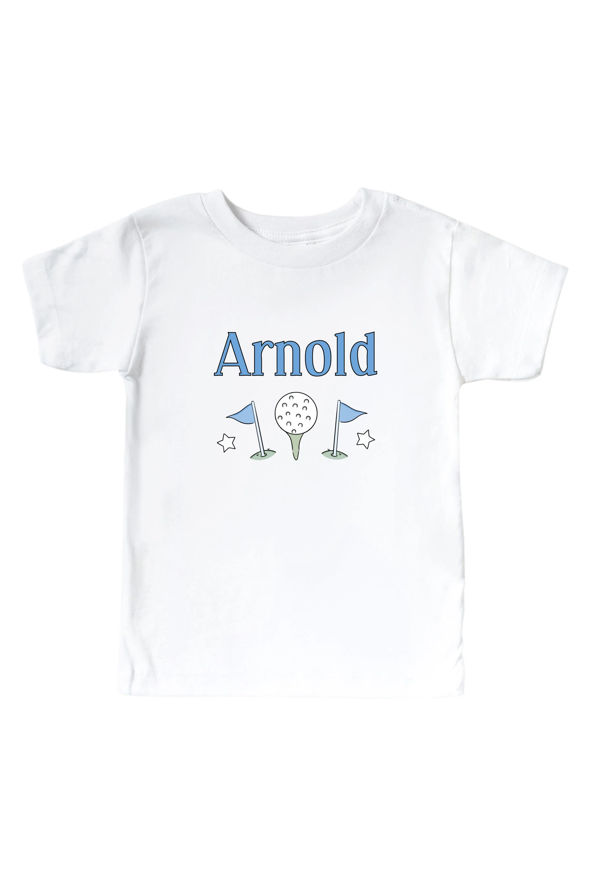 Personalized Caddie Crew Blue Graphic Bodysuit & Kids Tee | White - Image 3