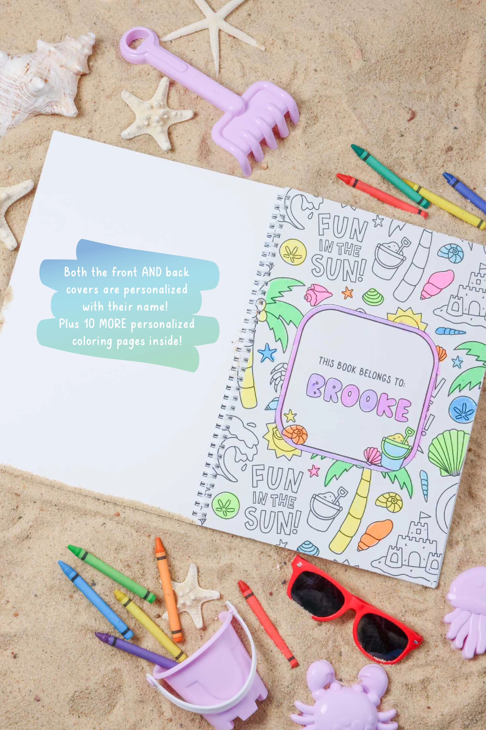 Personalized Coloring Book | Beach Bash - Image 3