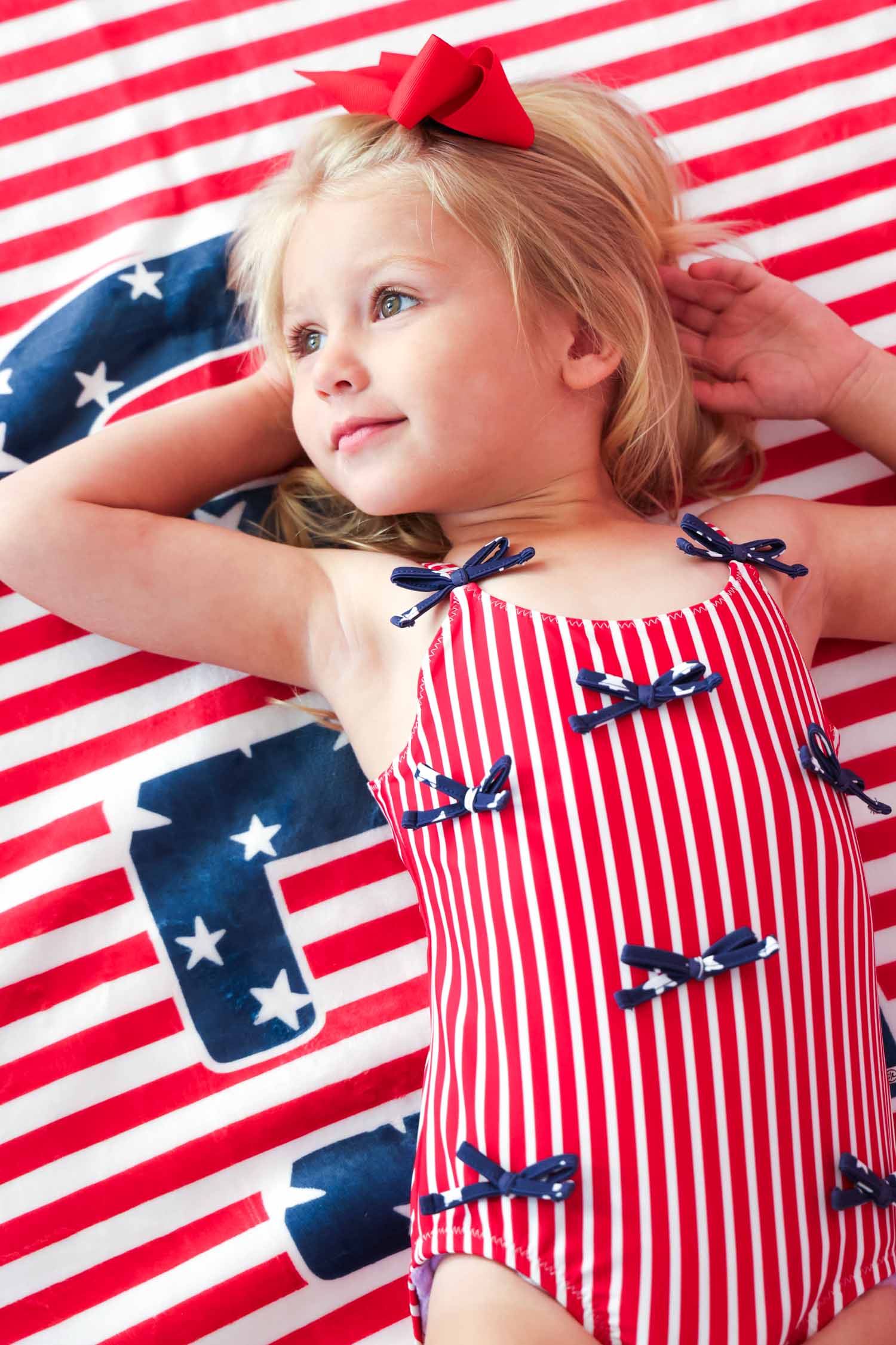 Tiny Bows One Piece | Stars & Stripes Party - Image 5