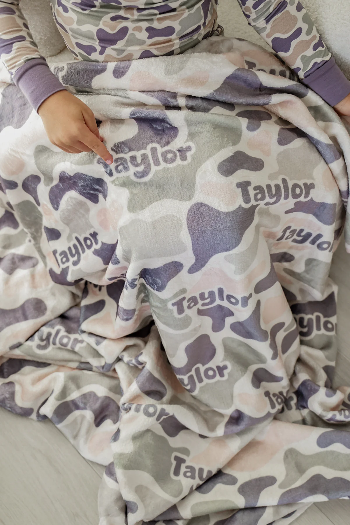 Personalized Kids Blanket | Camo Cutie - Image 3