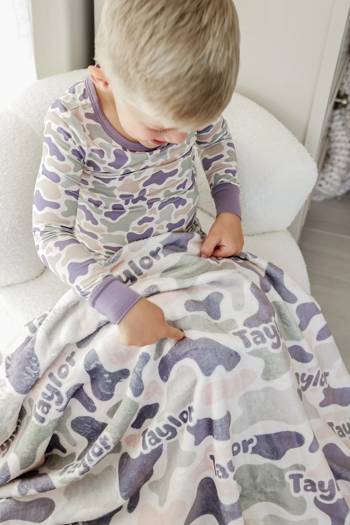Personalized Kids Blanket | Camo Cutie - Image 7
