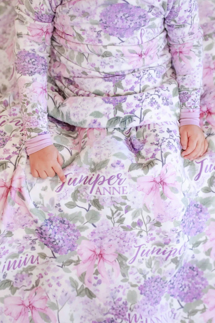 Personalized Kids Blanket | Lavender Lullaby - Image 3