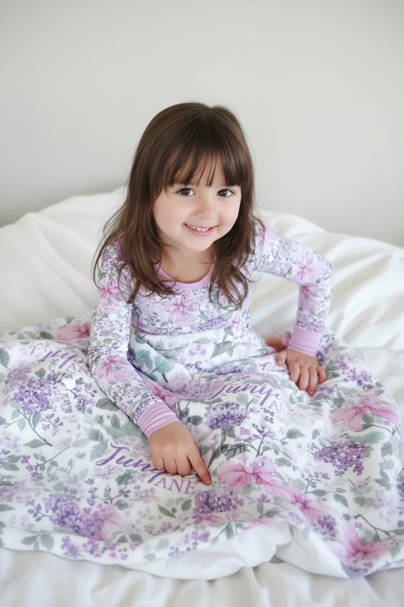 Personalized Kids Blanket | Lavender Lullaby - Image 5
