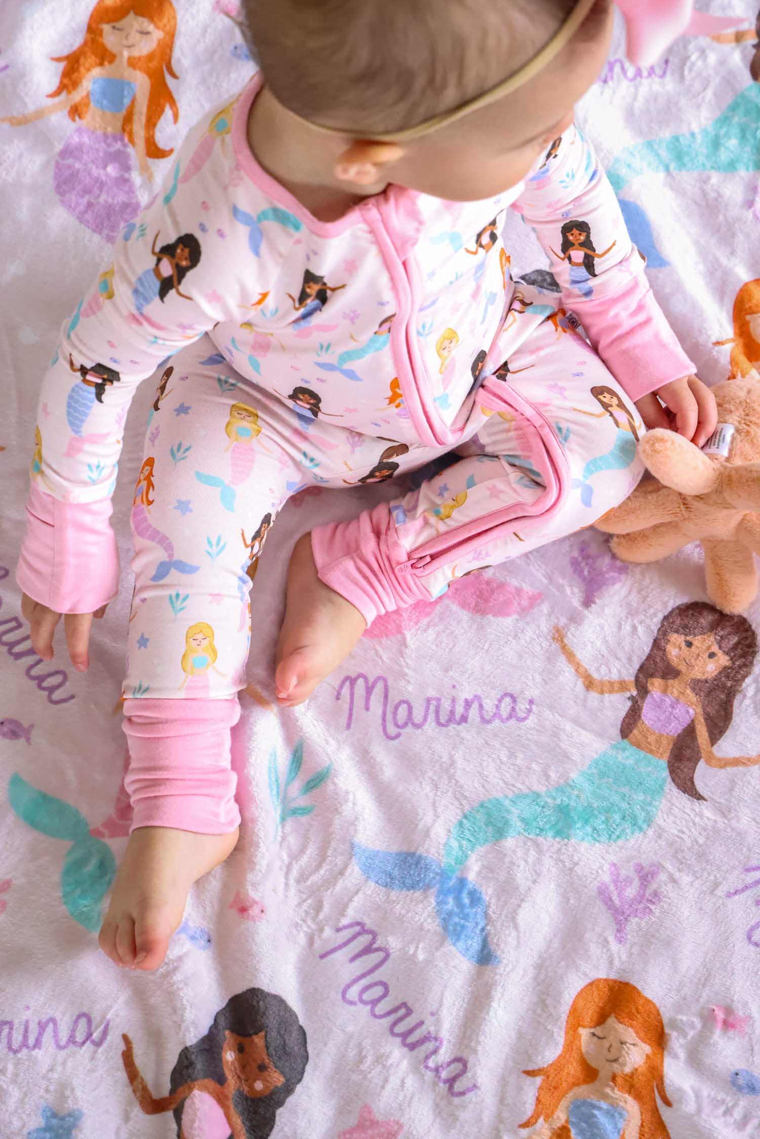 Personalized Kids Blanket | Let's Be Mermaids - Image 4