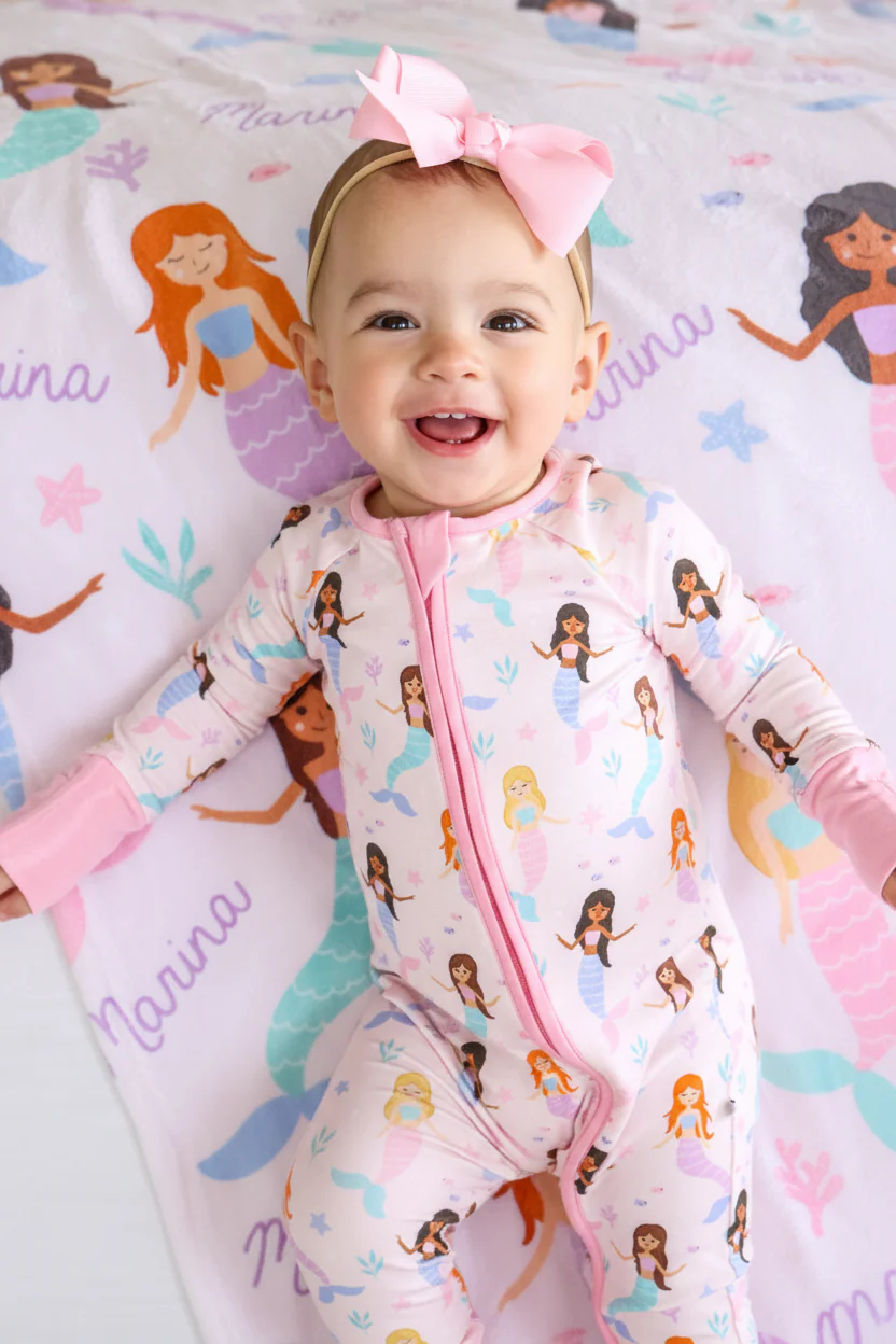 Personalized Kids Blanket | Let's Be Mermaids - Image 5