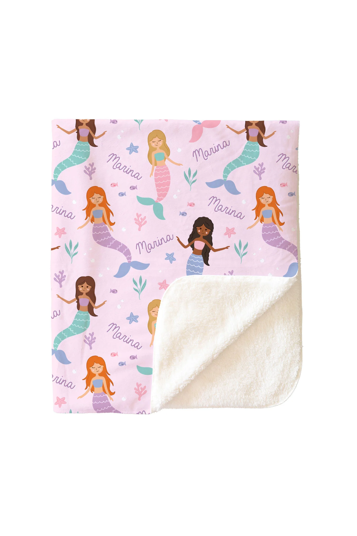Personalized Kids Blanket | Let's Be Mermaids - Image 7