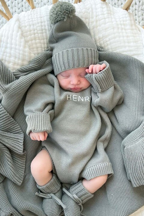 Personalized Printed Knit Sweater Bubble | Smoke - Image 2