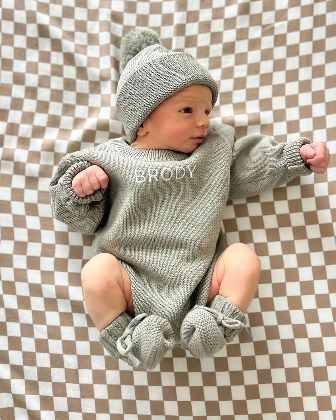 Personalized Printed Knit Sweater Bubble | Smoke - Image 6