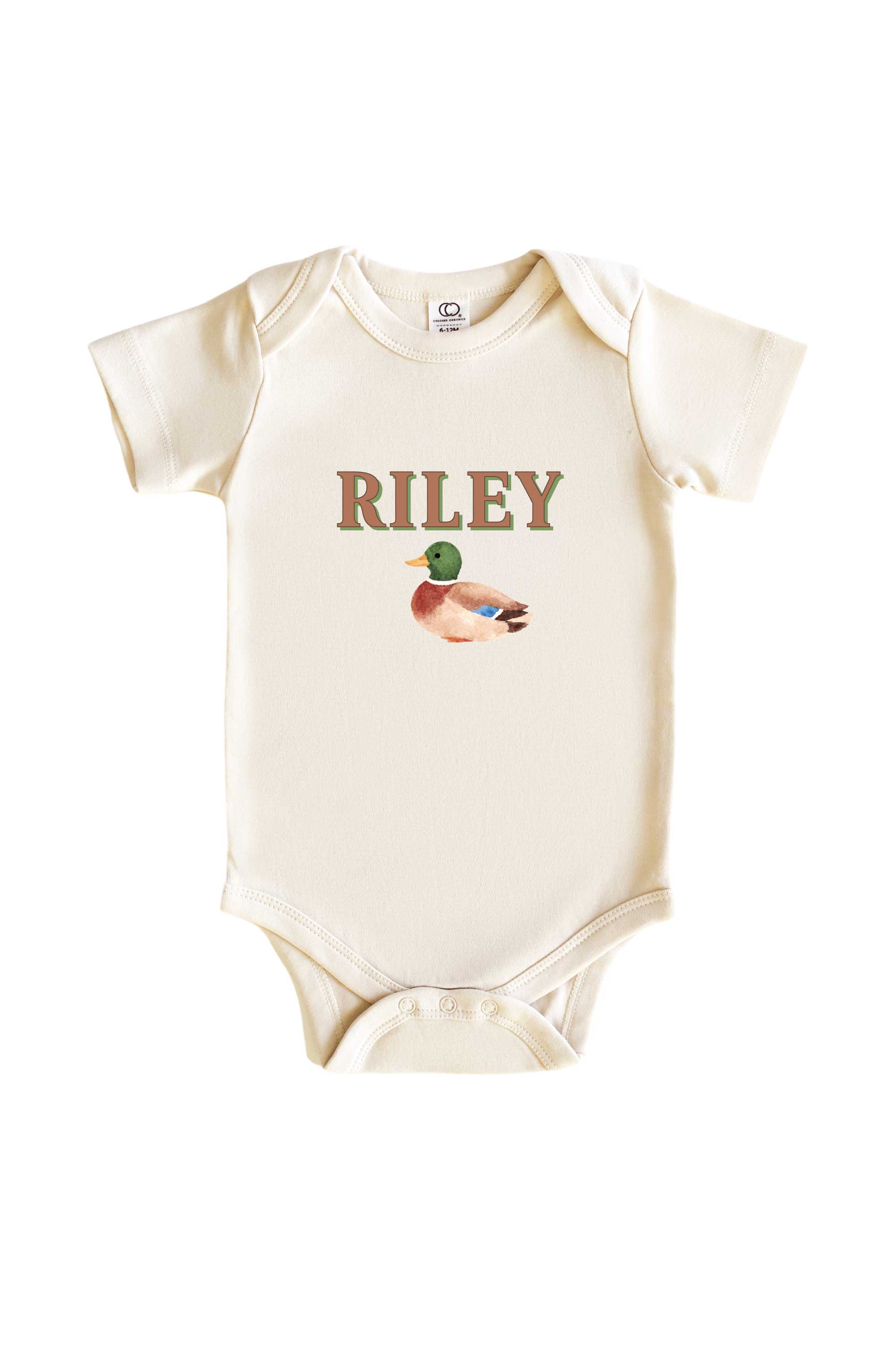 Personalized Little Mallard Graphic Bodysuit & Kids Tee | Natural - Image 2