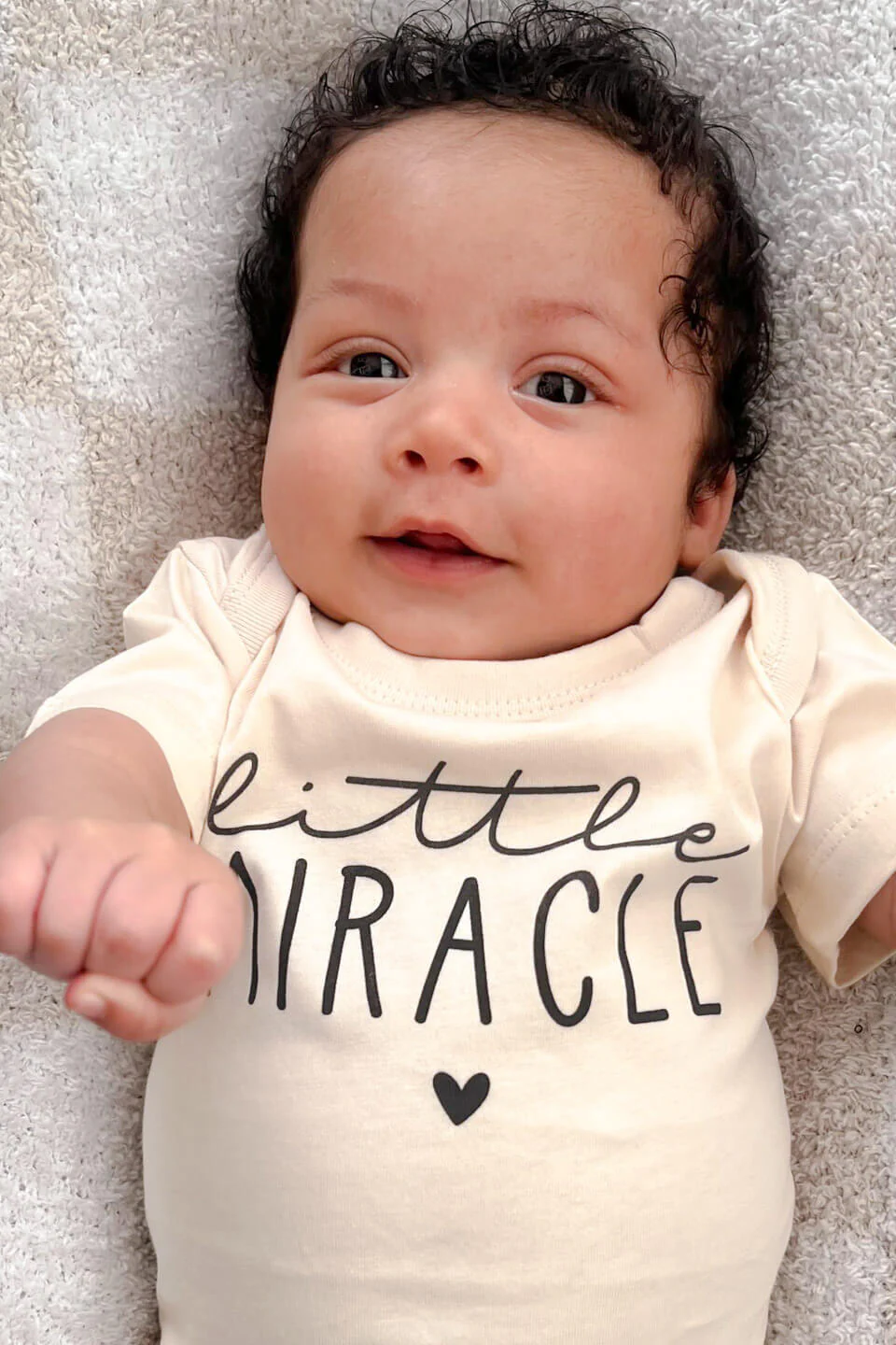 Personalized Little Miracle Graphic Bodysuit | Natural - Image 3