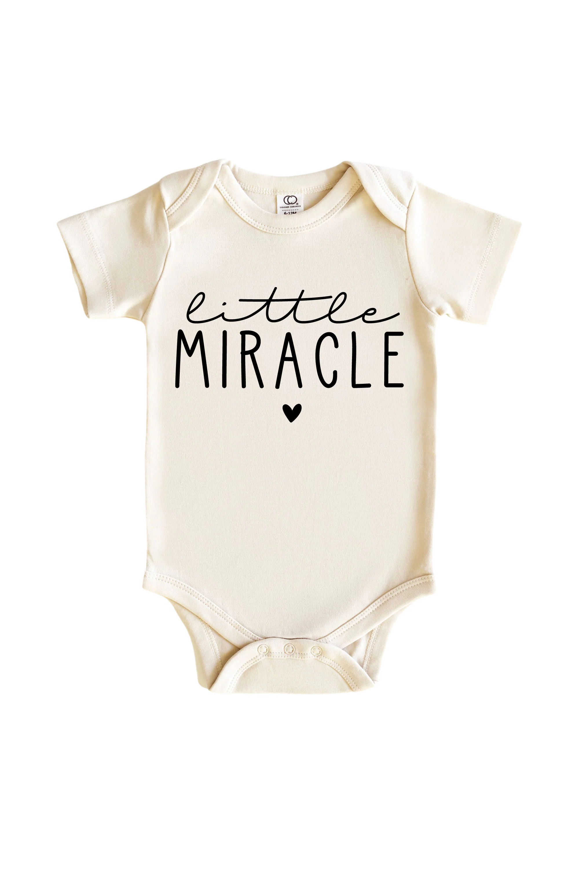 Personalized Little Miracle Graphic Bodysuit | Natural - Image 4